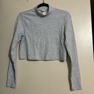 H&M gray high neck longsleeve top